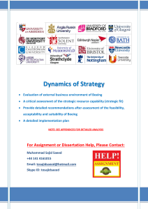 Boeing Strategic Anlaysis