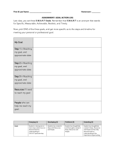 Goal Action Log