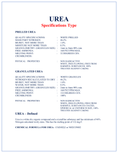 15 - UREA - Specifications Type
