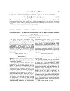 Onsager Solution 2D Ising Model Phys Rev .65 117 1944