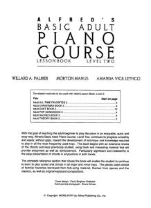 Manus Morton, Amanda Vick Lethco, Willard A. Palmer - Alfred's Basic Adult Piano Course   Lesson Book, Level Two (1984, Alfred Publishing Company) - libgen.lc
