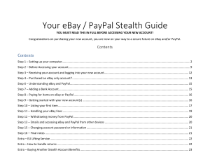 your way to an Ebay Paypal stealth accou