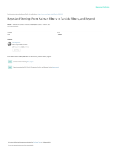Bayesian Filtering From Kalman Filters to Particle