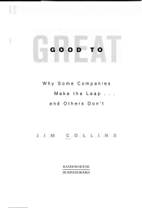 Jim Collins - Good to Great  Why Some Companies Make the Leap... and Others Don't-HarperBusiness (2001)