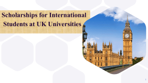 Scholarships for International Students at UK Universities