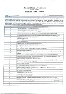 Hot Work Permit Checklist for Gas Facility Safety