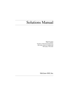 Solutions Manual: Power Systems Engineering