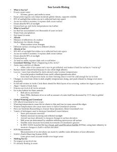 Sea Levels Rising Outline