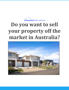 Do you want to sell your property off market in Australia