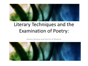 Literary Techniques and the Examination of Poetry 86