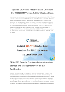 Updated DEA-1TT5 Exam Questions