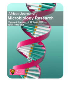 Microbiplogy Research AJMR 22 April, 2015 Issue