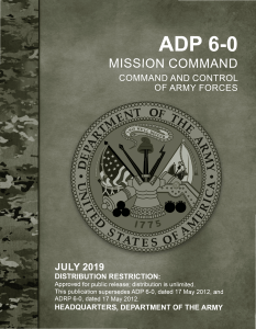 ADP 6-0 MISSION COMMAND