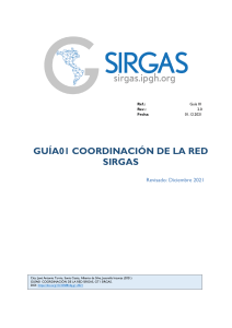 Guia 01 para la coordinacion de la red SIRGAS-CON