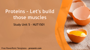 Study Unit 5 -Proteins