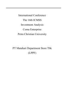 Investment Analysis Coma Enterprise LPPF