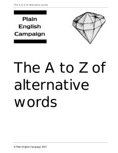 alternative A to Z