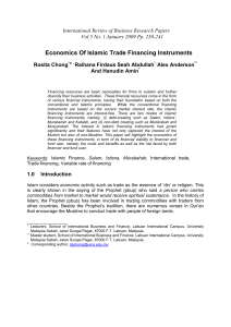 Economics Of Islamic Trade Financing Ins-31706344