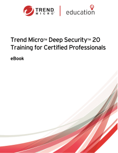Deep Security 20 Training for Certified Professionals - eBook v1.1