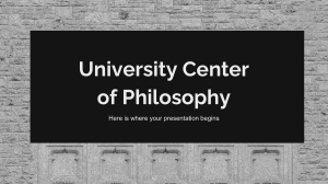 University Center of Philosophy by Slidesgo