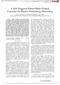 A Self-Triggered Pulsed-Mode Flyback Converter for Electric Field Energy Harvesting