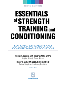 Essentials Of Strength Training And Conditioning -  3rd Edition