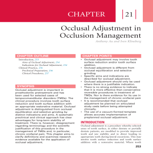 2016 Klineberg21 Occlusal Adjustment in Occlusion Management