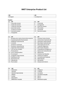 IMET Product List