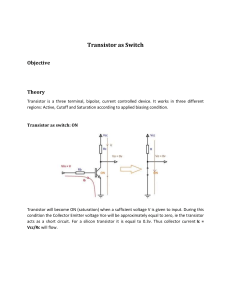 Lab Sheet Transistor as a Switch...