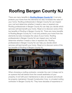 Roofing Bergen County NJ