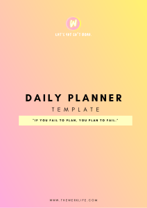 Daily planner template 
