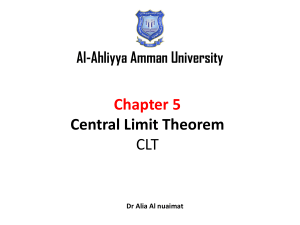 Chapter 5 -ESTIMATION-CLT