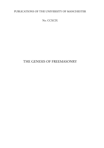 1947 The Genesis of Freemasonry