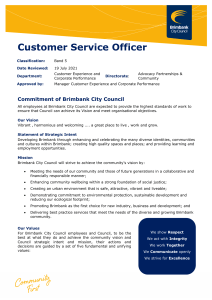 PD - Customer Service Officer