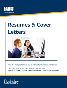 Berkeley Resume and Cover Letter