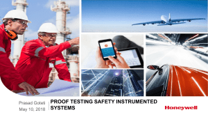 Proof Testing Safety Instrumented Systems Honeywell