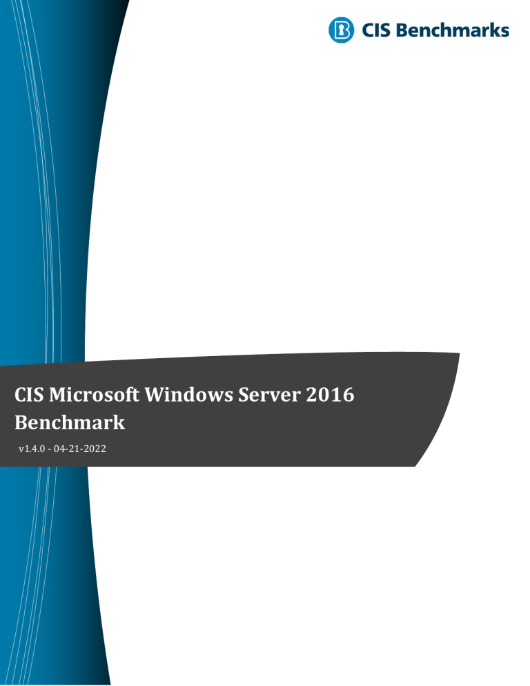 cis microsoft windows server 2016 benchmark v1.4.0