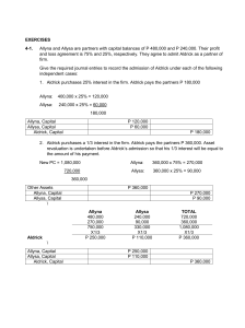 Partnership Admission Accounting Exercises