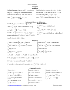 Calculus Cheat Sheet Integrals (2)