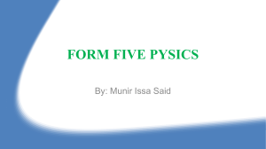 Physics form five topics