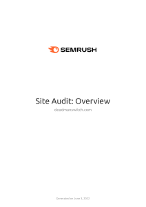 SEMrush-Site Audit  Overview-deadmanswitch com-3rd Jun 2022