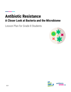 Antibiotic Resistance Lesson Plan for Grade 8