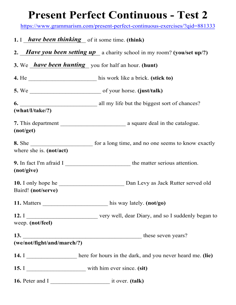 Grammarism present perfect continuous test 2 1274883 1 