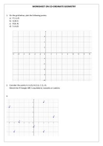 Coordinate Geometry worksheet