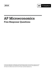 AP Microeconomics Free-Response Questions 2018