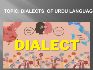 ENGLISH dialects