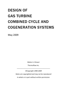 Design of Gas Turbine Combined Cycle and Cogeneration