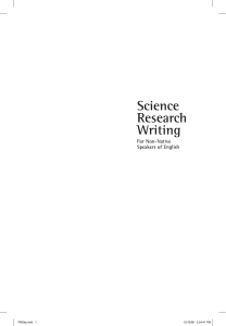 Science Research Writing for Non-Native Speakers