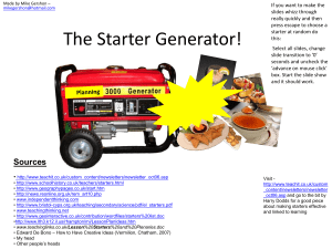 The Starter Generator! Mark II