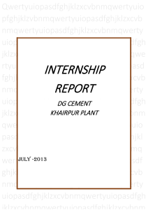 DG Cement Internship Report